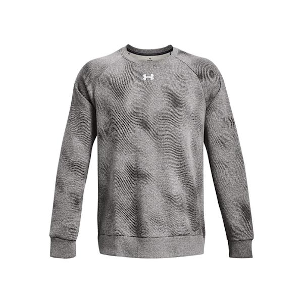 Puserot je Fleecet Under Armour Ua Rival Fleece Printed Crew Harmaat 193 - 197 cm/XXL