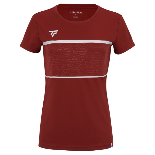 T-paidat Tecnifibre Tech Tee Tummanpunainen 163 - 167 cm/S