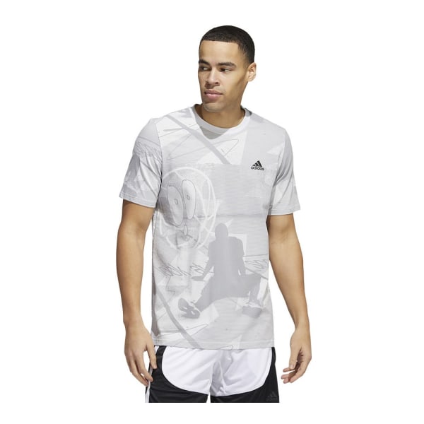 T-shirts Adidas Ignite Allover Print Graphic Tee Hvid 170 - 175 cm/M