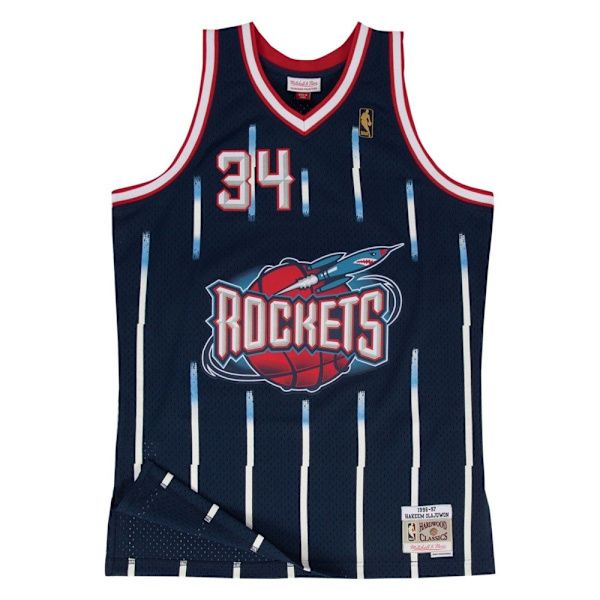 Mitchell & Ness Nba Houston Rockets Hakeem Olajuwon Swingman Mustat 173 - 177 cm/S