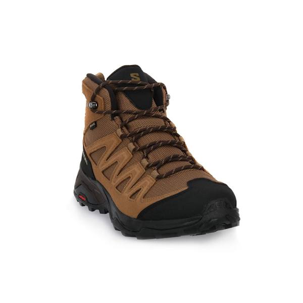 Sko Salomon X Ward Leather Mid Gtx Brun,Sort 44 2/3