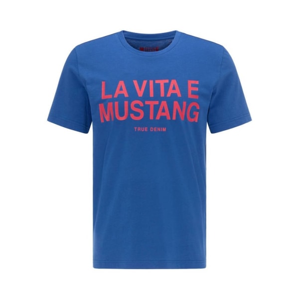 T-paidat Mustang Alex C Print Vaaleansiniset 164 - 169 cm/S