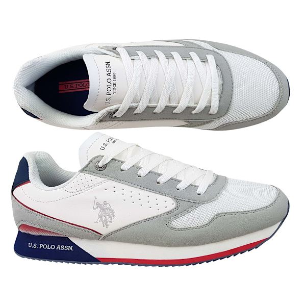 Sneakers low U.S. Polo Assn NOBIL003CWHIDBL08 Hvid,Sølv 42