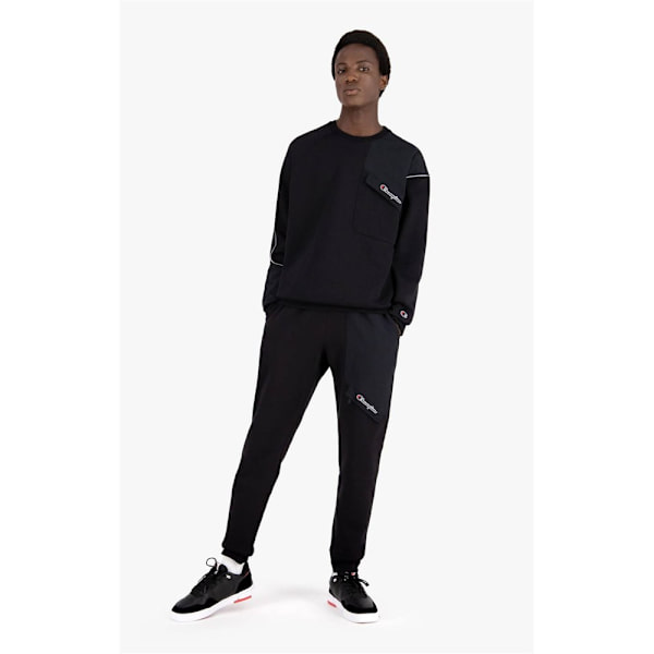 Byxor Champion Patchwork Reverse Weave Svarta 173 - 177 cm/S