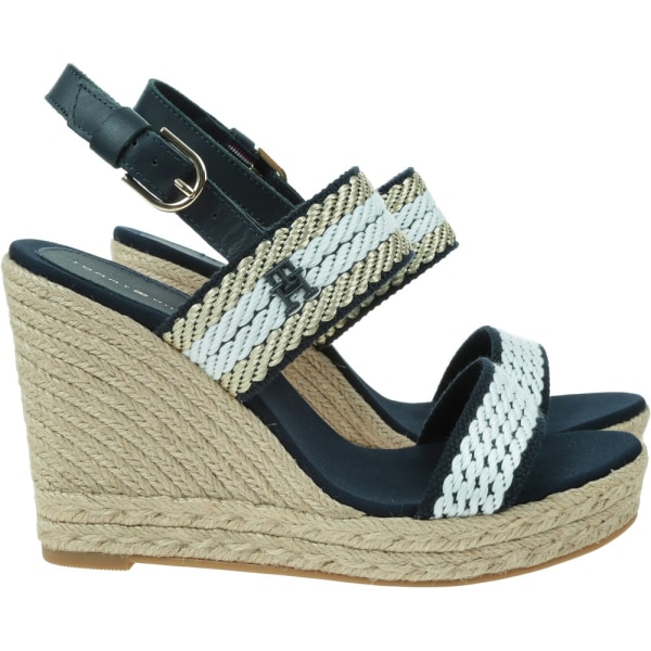 Sandaalit Tommy Hilfiger Golden Webbing Wedge Valkoiset,Tummansininen 39