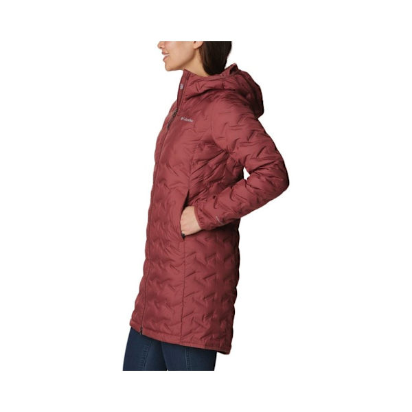 Jakker Columbia Delta Ridge Long Down Jacket Bordeaux 152 - 157 cm/XS