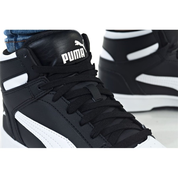 Sko Puma Rebound Layup SL JR Sort,Hvid 38.5