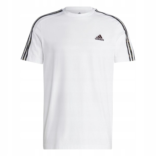 Shirts Adidas Essentials Single Jersey 3-Stripes Tee Vit 182 - 187 cm/XL