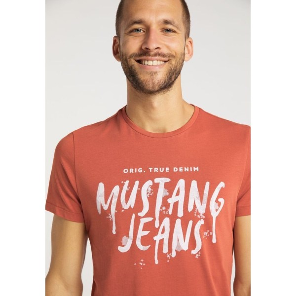 Shirts Mustang Aaron C Print Orange 164 - 169 cm/S