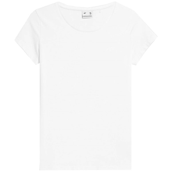 Shirts 4F 4FAW23TTSHF090610S Vit 165 - 168 cm/S