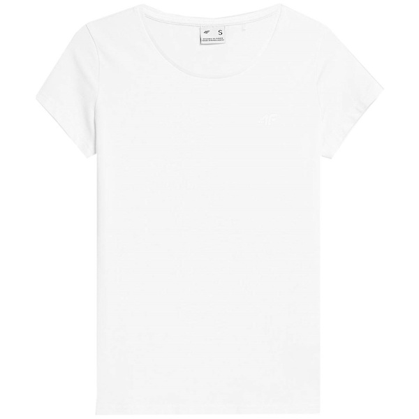 Shirts 4F 4FAW23TTSHF090610S Vit 168 - 171 cm/M