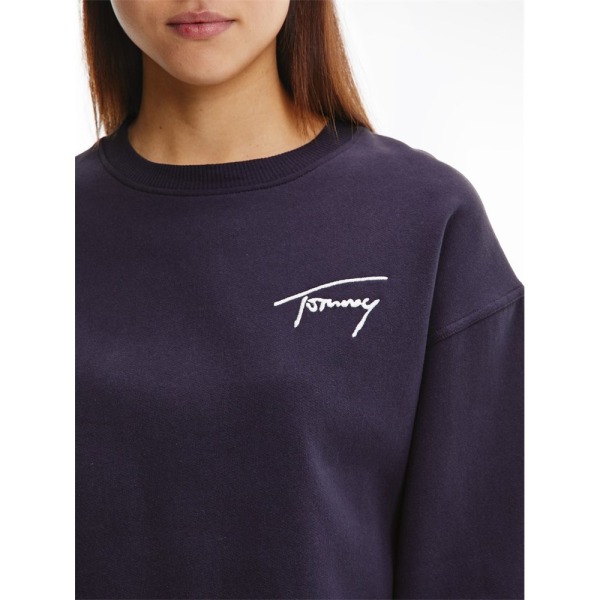 Puserot je Fleecet Tommy Hilfiger Tjw Crop Tommy Signature Tummansininen 163 - 167 cm/S