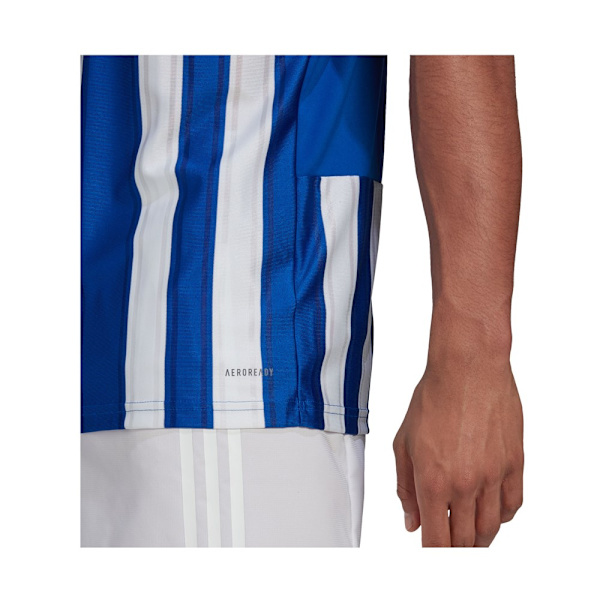 T-paidat Adidas Striped 21 Vaaleansiniset,Valkoiset 158 - 163 cm/XS