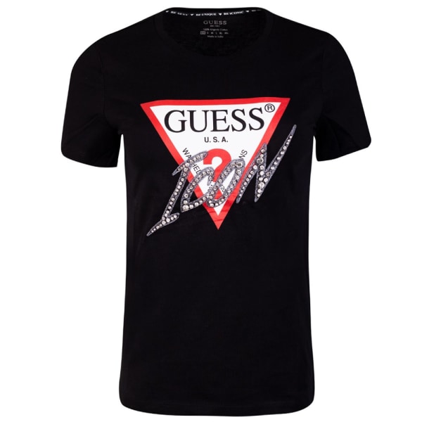 T-paidat Guess CN Icon Tee Mustat 163 - 167 cm/S