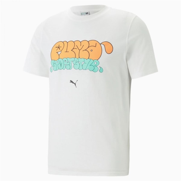 T-shirts Puma Tshirt Graffiti Tee Hvid,Gul,Blå 170 - 175 cm/S