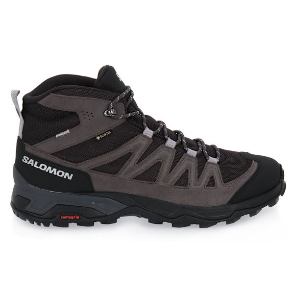 Sko Salomon X Ward Leather Mid Gtx Grå,Sort 43 1/3