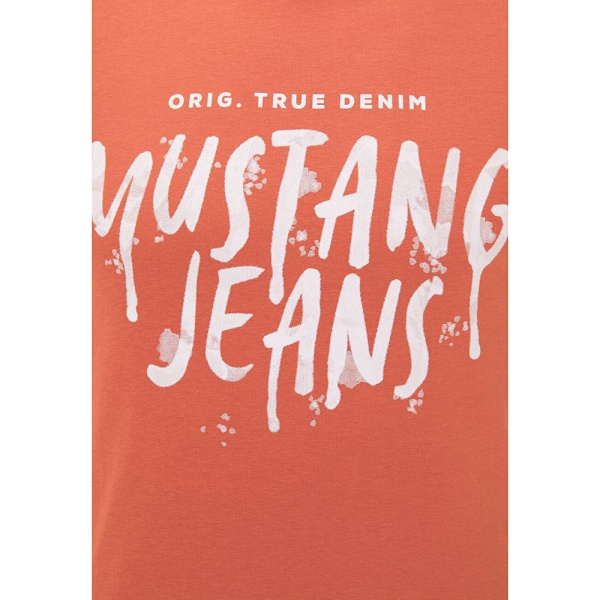 T-shirts Mustang Aaron C Print Orange 164 - 169 cm/S