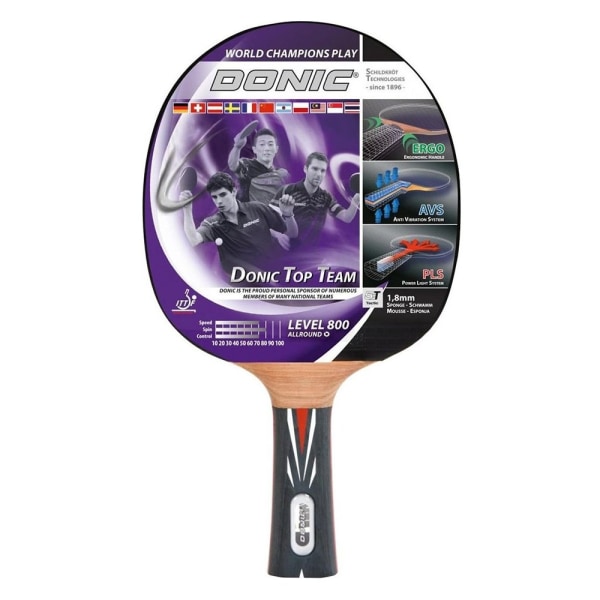 Rackets Donic Top Team 800 Rød,Sort
