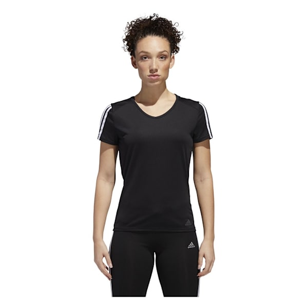 T-paidat Adidas Run 3S Tee W Mustat 152 - 157 cm/XS