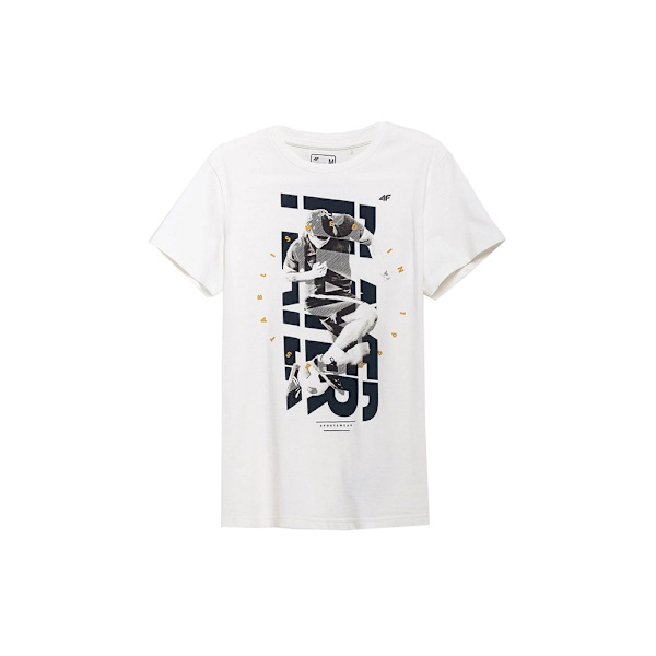 T-paidat 4F TSM011 Valkoiset 173 - 176 cm/S