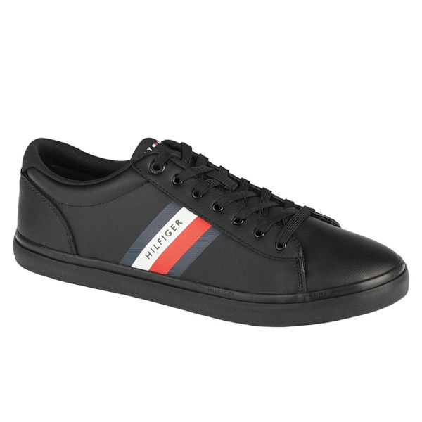 Sneakers low Tommy Hilfiger Essential Leather Vulc Stripes Sort 40