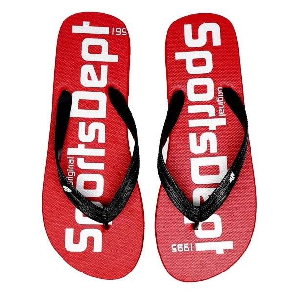 Flip-flops 4F KLM006 Sort,Rød 40