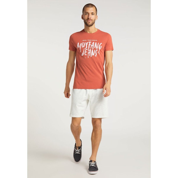 T-shirts Mustang Aaron C Print Orange 164 - 169 cm/S