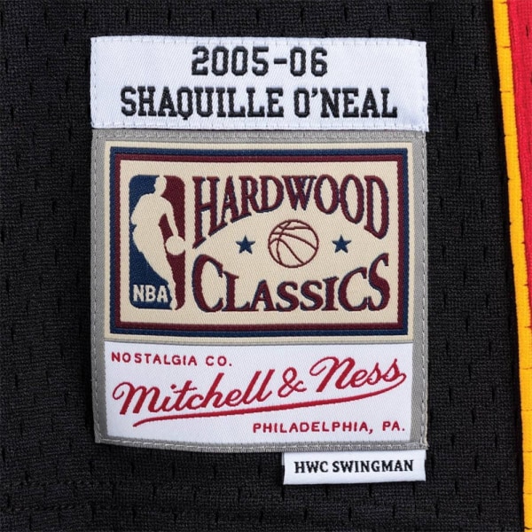 Shirts Mitchell & Ness Swingman Nba Miami Heat Shaquille Oneal Svarta 178 - 182 cm/M