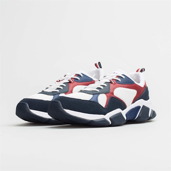 Lågskor Tommy Hilfiger Chunky Material Mix Vit,Grenade,Röda 40