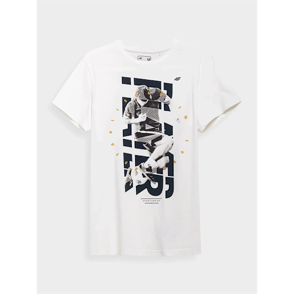 T-paidat 4F TSM011 Valkoiset 185 - 188 cm/XXL
