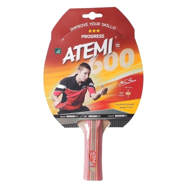 Rackets Atemi 600 Anatomical Sort,Rød
