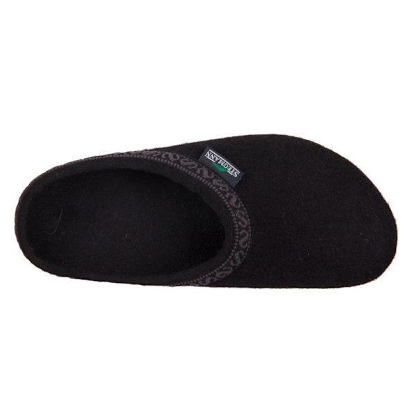 Hjemmesko Stegmann Black Wollfilz Sort 41