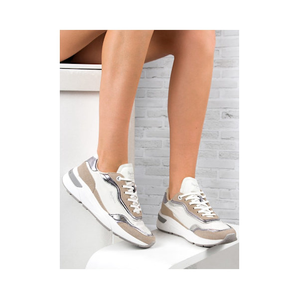 Lågskor Pepe Jeans White Arrow Layer Vit 40