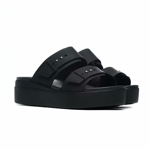 Rantakengät Crocs Brooklyn Sandal Low Wedge Mustat 38