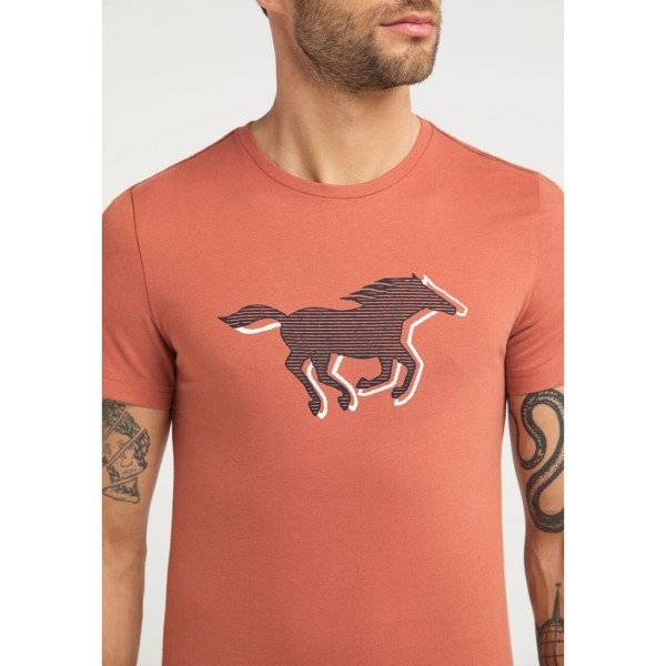 T-shirts Mustang Aaron C Print Orange 164 - 169 cm/S