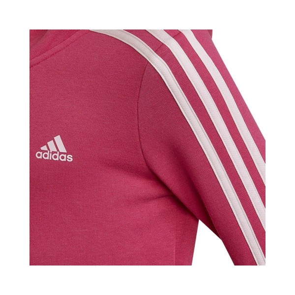 Sweatshirts Adidas Essentials 3S Fullzip Hoodie JR Rosa 105 - 110 cm/4 - 5 år