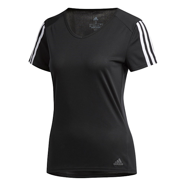 Shirts Adidas Run 3S Tee W Svarta 152 - 157 cm/XS