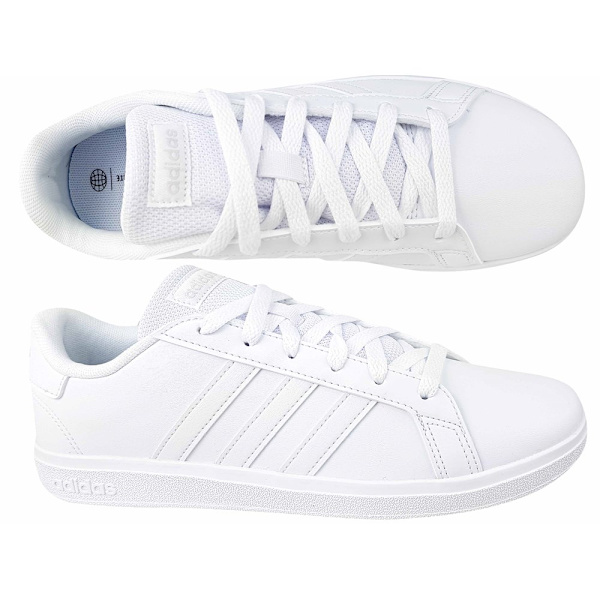 Puolikengät Adidas Grand Court 20 K Valkoiset 38 2/3