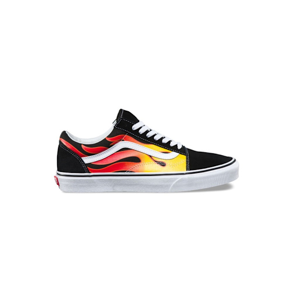 Lågskor Vans Old Skool Flame Gula,Svarta,Röda 42.5