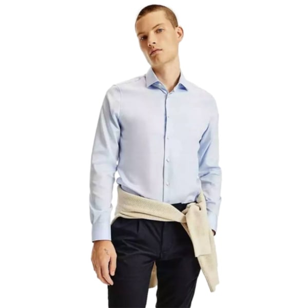 Skjortor Tommy Hilfiger Dobby Flex Collar Blå 164 - 168 cm/XS