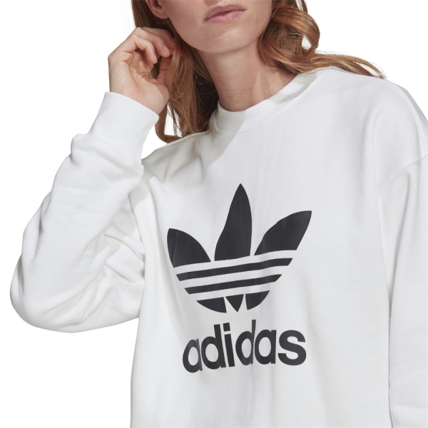 Sweatshirts Adidas Trefoil Crew Vit 164 - 169 cm/M
