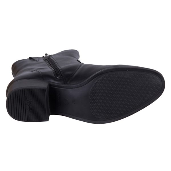 Sko Tamaris Black Materialmix Aus Leder Und Sythetik Sort 40