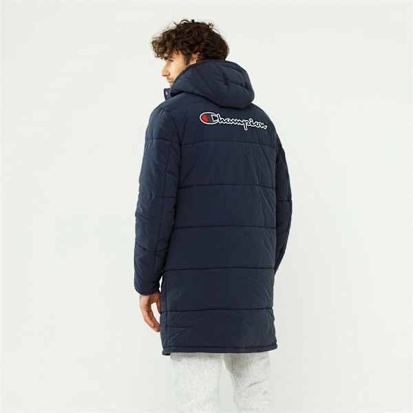 Jakker Champion Script Logo Back Padded Hooded Flåde 178 - 182 cm/M