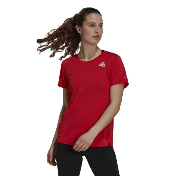 Shirts Adidas Heatrdy Running Tee Röda 152 - 157 cm/XS