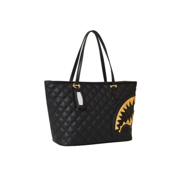 Håndtasker Sprayground Black Mamba Quilted Tote Bag Sort