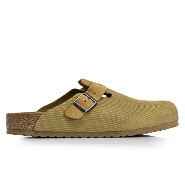 Tøffel Birkenstock Boston Corduroy Cork Oliven 44