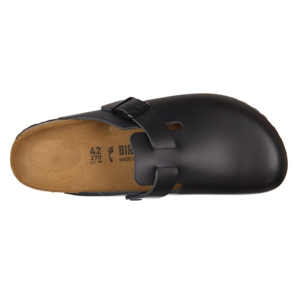 Træsko Birkenstock Boston Leder Sort 42