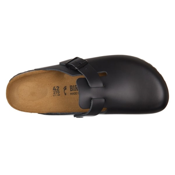 Træsko Birkenstock Boston Leder Sort 46