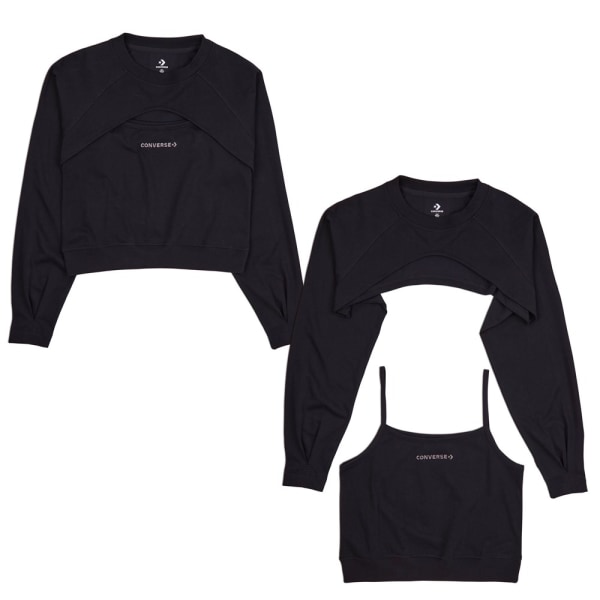 T-shirts Converse Twisted Sort 178 - 182 cm/XL