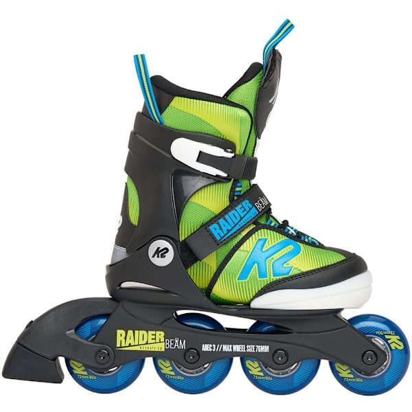 Rollerblades K2 Raider Beam 2023 Grøn 19,5-23 cm/32-37 eu/13-4 uk/1-5 us